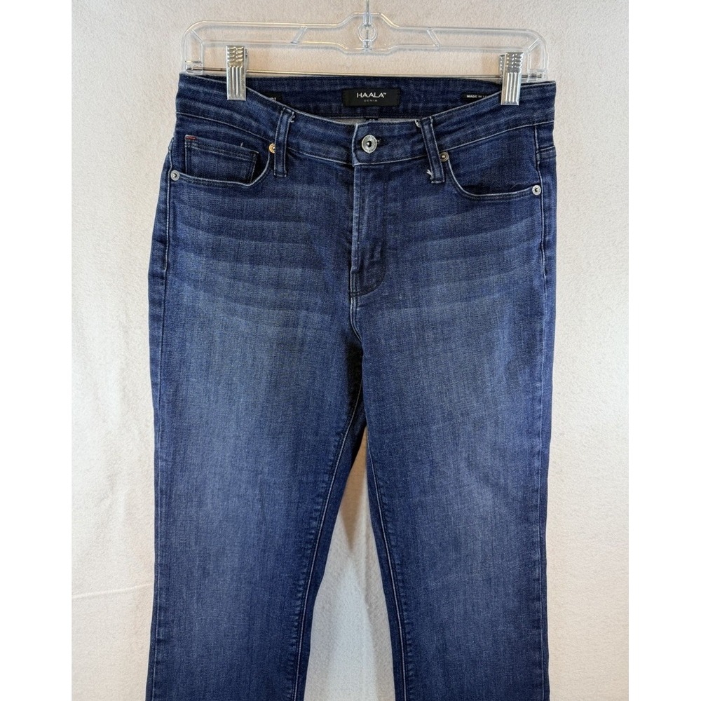 HAALA DENIM Jeans Westerly Straight Leg Deep Ocean 29x32 Navy Stitch Riding